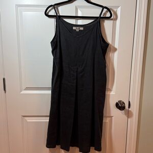 FLAX Linen Tank Black Women's Dress